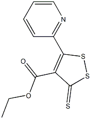 4-Ethoxycarbonyl-5-(2-pyridinyl)-3H-1,2-dithiol-3-thione Structure