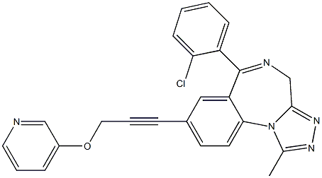 1-Methyl-6-(2-chlorophenyl)-8-[3-(3-pyridinyloxy)-1-propynyl]-4H-[1,2,4]triazolo[4,3-a][1,4]benzodiazepine