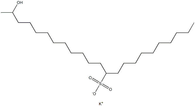 22-Hydroxytricosane-11-sulfonic acid potassium salt Structure
