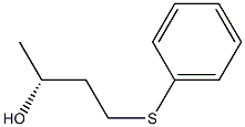 (R)-4-(フェニルチオ)-2-ブタノール 化学構造式