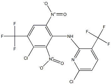 6-Chloro-3-trifluoromethyl-N-(3-chloro-4-trifluoromethyl-2,6-dinitrophenyl)pyridin-2-amine Struktur