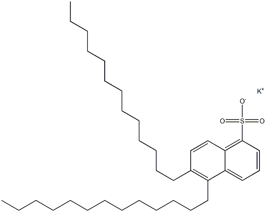 5,6-Ditridecyl-1-naphthalenesulfonic acid potassium salt Structure