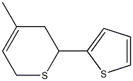 5,6-Dihydro-4-methyl-6-(2-thienyl)-2H-thiopyran 结构式