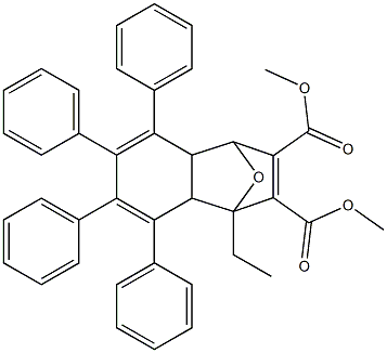 4-Ethyl-1,4,4a,8a-tetrahydro-5,6,7,8-tetraphenyl-1,4-epoxynaphthalene-2,3-dicarboxylic acid dimethyl ester Structure