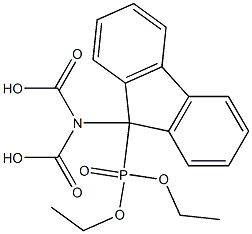 [9-[Bis(hydroxycarbonyl)amino]-9H-fluoren-9-yl]phosphonic acid diethyl ester,,结构式