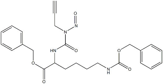 1-(2-Propynyl)-1-nitroso-3-[5-[[(benzyloxy)carbonyl]amino]-1-[(benzyloxy)carbonyl]pentyl]urea 结构式