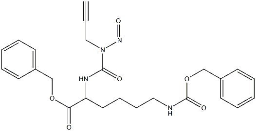 1-(2-Propynyl)-1-nitroso-3-[5-[[(benzyloxy)carbonyl]amino]-1-[(benzyloxy)carbonyl]pentyl]urea,,结构式