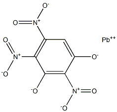 鉛(II)2,4,5-トリニトロベンゼン-1,3-ジオラート 化学構造式