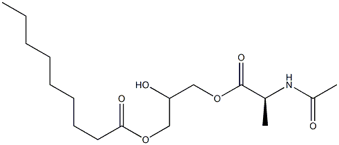 1-[(N-Acetyl-L-alanyl)oxy]-2,3-propanediol 3-nonanoate 结构式