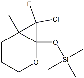 7-Chloro-7-fluoro-6-methyl-1-(trimethylsilyloxy)-2-oxabicyclo[4.1.0]heptane