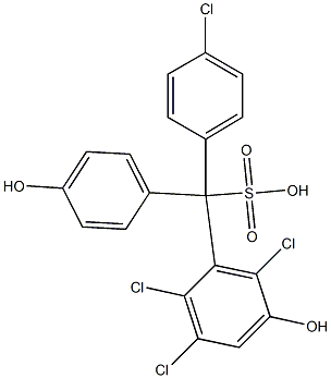  (4-Chlorophenyl)(2,3,6-trichloro-5-hydroxyphenyl)(4-hydroxyphenyl)methanesulfonic acid