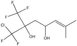 1-Chloro-1,1-difluoro-6-methyl-2-(trifluoromethyl)-5-heptene-2,4-diol Struktur