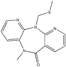 5,11-Dihydro-5-methyl-11-methylthiomethyl-6H-dipyrido[3,2-b:2',3'-e][1,4]diazepin-6-one,,结构式