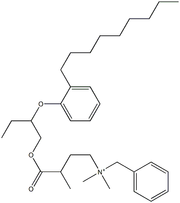 N,N-Dimethyl-N-benzyl-N-[3-[[2-(2-nonylphenyloxy)butyl]oxycarbonyl]butyl]aminium Structure