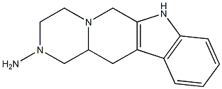 1,2,3,4,6,7,12,12a-Octahydro-2-aminopyrazino[1',2':1,6]pyrido[3,4-b]indole 结构式