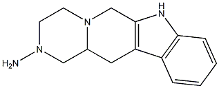 1,2,3,4,6,7,12,12a-Octahydro-2-aminopyrazino[1',2':1,6]pyrido[3,4-b]indole Structure