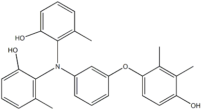 N,N-Bis(2-hydroxy-6-methylphenyl)-3-(4-hydroxy-2,3-dimethylphenoxy)benzenamine Structure