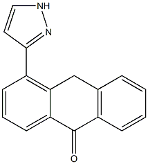 4-(1H-Pyrazol-3-yl)anthrone Struktur