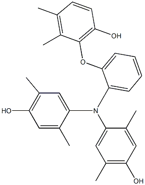 N,N-Bis(4-hydroxy-2,5-dimethylphenyl)-2-(6-hydroxy-2,3-dimethylphenoxy)benzenamine Structure