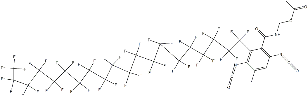 N-(Acetyloxymethyl)-2-(hentetracontafluoroicosyl)-3,6-diisocyanato-4-methylbenzamide Structure