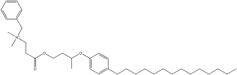 N,N-Dimethyl-N-benzyl-N-[2-[[3-(4-tetradecylphenyloxy)butyl]oxycarbonyl]ethyl]aminium Structure