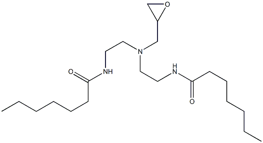 N,N'-[(Oxiran-2-ylmethylimino)bis(2,1-ethanediyl)]bis(heptanamide) Structure