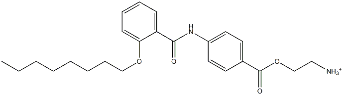 2-[4-[[2-(Octyloxy)benzoyl]amino]benzoyloxy]ethanaminium Structure