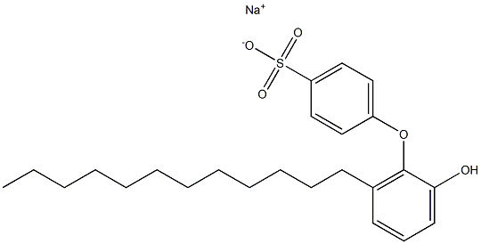 2'-Hydroxy-6'-dodecyl[oxybisbenzene]-4-sulfonic acid sodium salt Structure