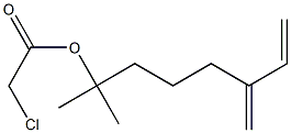 Chloroacetic acid 1,1-dimethyl-5-methylene-6-heptenyl ester Struktur