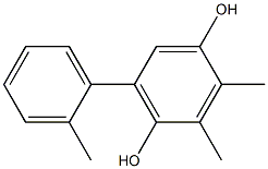 2,3-Dimethyl-5-(2-methylphenyl)benzene-1,4-diol 结构式