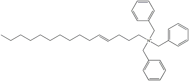 (4-ペンタデセニル)トリベンジルアミニウム 化学構造式
