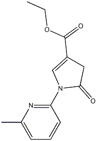 4,5-Dihydro-1-(6-methyl-2-pyridinyl)-5-oxo-1H-pyrrole-3-carboxylic acid ethyl ester 结构式