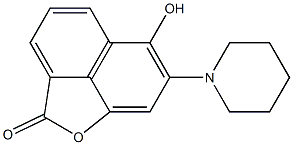 7-Piperidino-6-hydroxy-2H-naphtho[1,8-bc]furan-2-one Structure