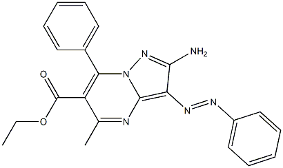 2-Amino-3-phenylazo-5-methyl-7-phenylpyrazolo[1,5-a]pyrimidine-6-carboxylic acid ethyl ester,,结构式