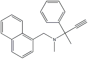 N-Methyl-N-(1-naphtylmethyl)(3-phenyl-1-butyn-3-yl)amine Struktur