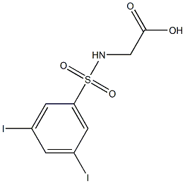 N-(3,5-Diiodophenylsulfonyl)glycine Struktur