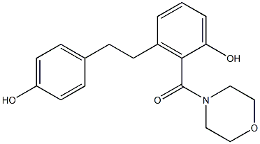 2-(Morpholinocarbonyl)-3-(4-hydroxyphenethyl)phenol Struktur