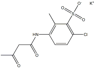 3-(Acetoacetylamino)-6-chloro-2-methylbenzenesulfonic acid potassium salt,,结构式