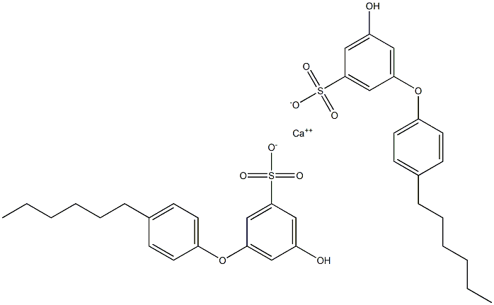 Bis(5-hydroxy-4'-hexyl[oxybisbenzene]-3-sulfonic acid)calcium salt,,结构式