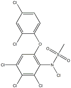 Chloro-N-[2,3,4-trichloro-6-(2,4-dichlorophenoxy)phenyl]methanesulfonamide Struktur
