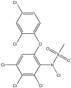 Chloro-N-[2,3,4-trichloro-6-(2,4-dichlorophenoxy)phenyl]methanesulfonamide 结构式