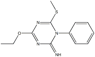 1-Phenyl-4-ethoxy-6-(methylthio)-1,3,5-triazin-2(1H)-imine