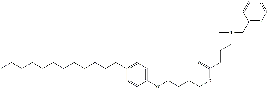 N,N-Dimethyl-N-benzyl-N-[3-[[4-(4-dodecylphenyloxy)butyl]oxycarbonyl]propyl]aminium Struktur