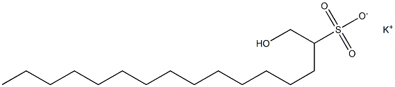 1-Hydroxyhexadecane-2-sulfonic acid potassium salt,,结构式