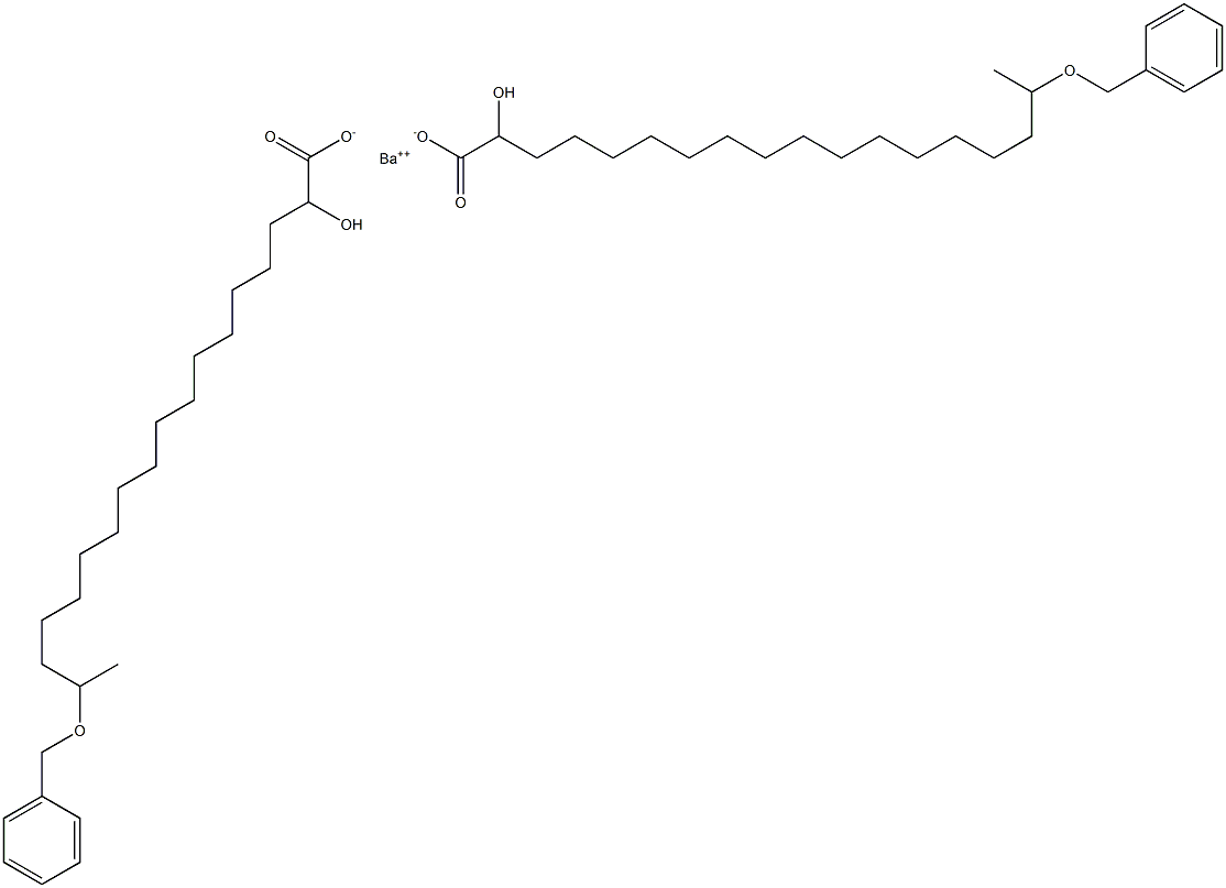 Bis(17-benzyloxy-2-hydroxystearic acid)barium salt 结构式