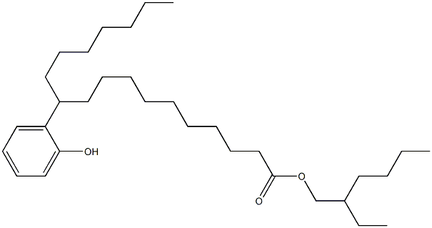 11-(2-Hydroxyphenyl)stearic acid 2-ethylhexyl ester Structure