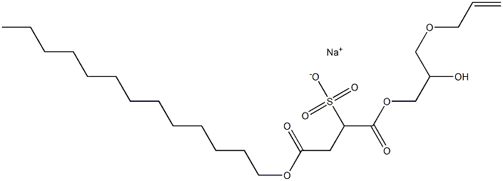 2-(Tridecyloxycarbonyl)-1-[[3-(allyloxy)-2-hydroxypropoxy]carbonyl]-1-ethanesulfonic acid sodium salt Structure