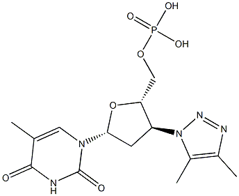 3'-(4,5-Dimethyl-1H-1,2,3-triazol-1-yl)-3'-deoxythymidine 5'-phosphoric acid