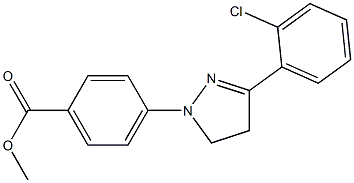 4-[3-(2-Chlorophenyl)-2-pyrazolin-1-yl]benzoic acid methyl ester Structure