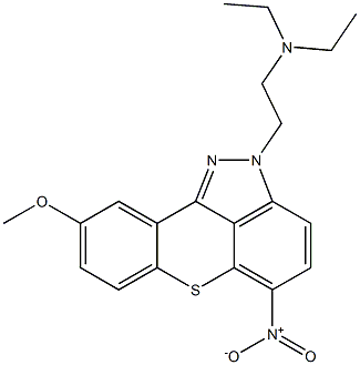 N,N-Diethyl-5-nitro-9-methoxy-2H-[1]benzothiopyrano[4,3,2-cd]indazole-2-ethanamine Structure